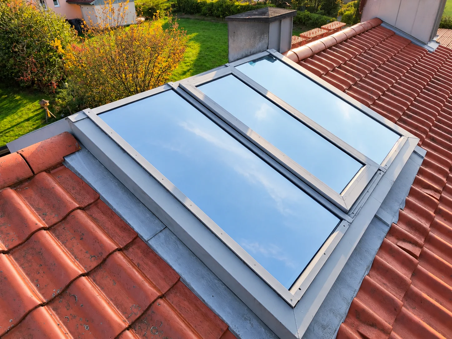 Dachverglasung mit Sonnenschutzfolie – bearbeitetes Projektfoto von LK Werbetechnik